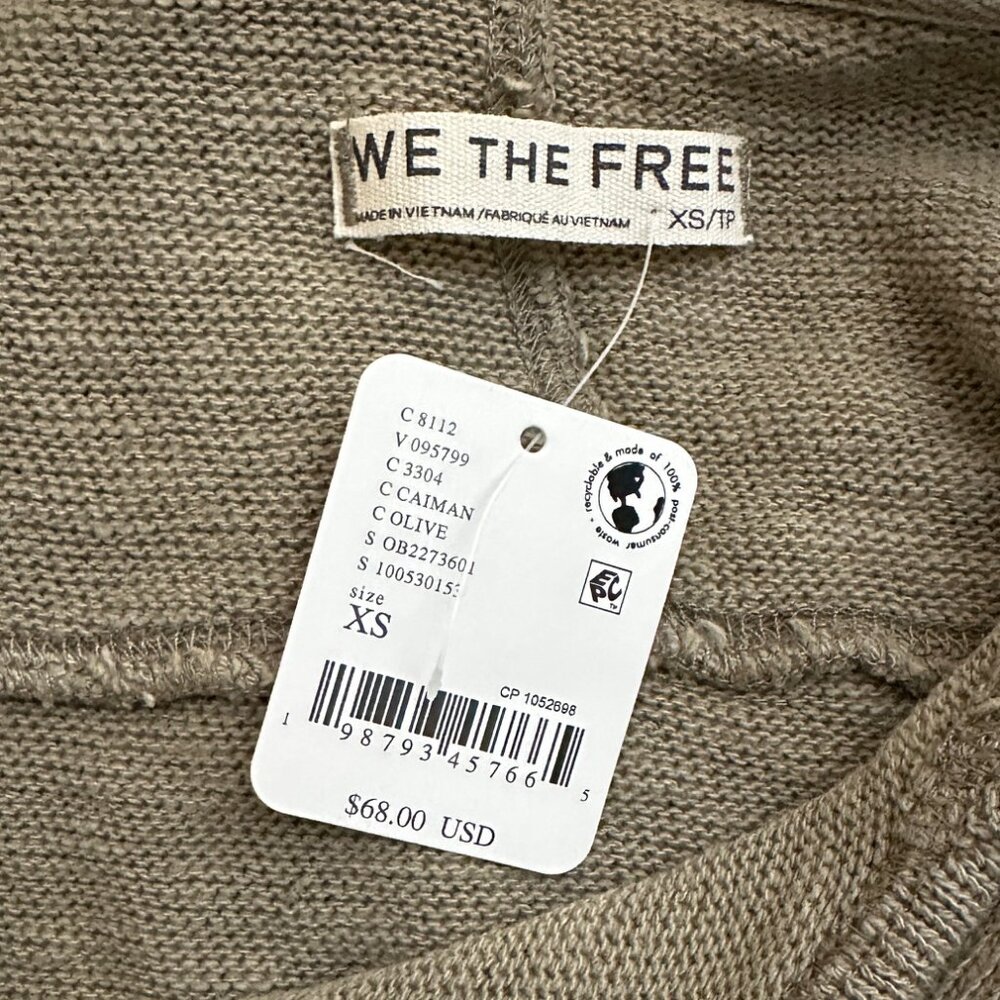 NWT Free People We the Free Speed Drive Hooded Long Sleeve in Caiman Olive - XS - Picture 9 of 9